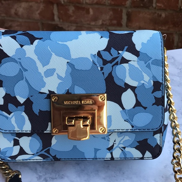 navy floral clutch bag